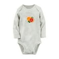 thumbnail image 1 of Fruit Grapefruit Image Print Cute Rompers, Newborn Baby Unisex Bodysuits, Infant Jumpsuits, Toddler 0-12 Months Kids Long Sleeves Oufits (Gray, 6-12 Months), 1 of 4
