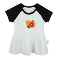 thumbnail image 1 of Fruit Grapefruit Pattern Dresses For Baby, Newborn Babies Skirts, Infant Princess Dress, 0-24M Kids Graphic Clothes (Black Raglan Dresses, 0-6 Months), 1 of 4