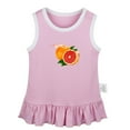 thumbnail image 1 of Fruit Grapefruit Pattern Dresses For Baby, Newborn Babies Skirts, Infant Princess Dress, 0-24M Kids Graphic Clothes (Pink Sleeveless Dresses, 0-6 Months), 1 of 4