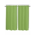 thumbnail image 1 of Fruit Green Bedroom Curtains 63 Inches length, Farmhouse Solid Green Color Modern Art Window Treatment Curtain Drapes, Rod Pocket Curtain Panels for Living Room Kitchen, 42"x63", 2 Panels, 1 of 7