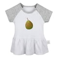 thumbnail image 1 of Fruit Guava Pattern Dresses For Baby, Newborn Babies Skirts, Infant Princess Dress, 0-24M Kids Graphic Clothes (Gray Raglan Dresses, 0-6 Months), 1 of 4