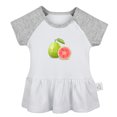 thumbnail image 1 of Fruit Guava Pattern Dresses For Baby, Newborn Babies Skirts, Infant Princess Dress, 0-24M Kids Graphic Clothes (Gray Raglan Dresses, 12-18 Months), 1 of 4