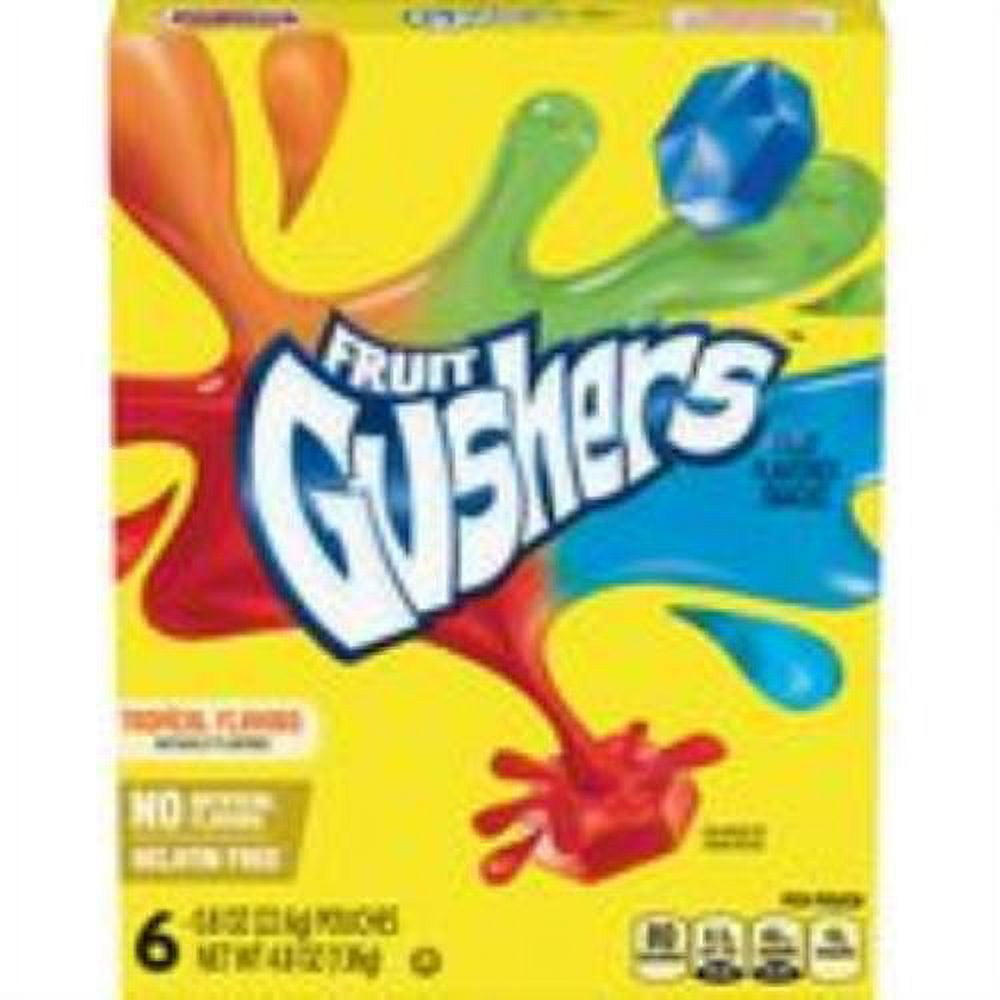 Fruit Gushers Fruit Flavored Snacks Tropical Flavors 5.4 Oz