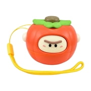 Fruit Gyroscope Top Toy, Press and Spin Duel Game, Interactive Fruit Pendant with String, Novelty Spinning Top for 4-5 Years, 3x2x2 Inches, Red and Orange