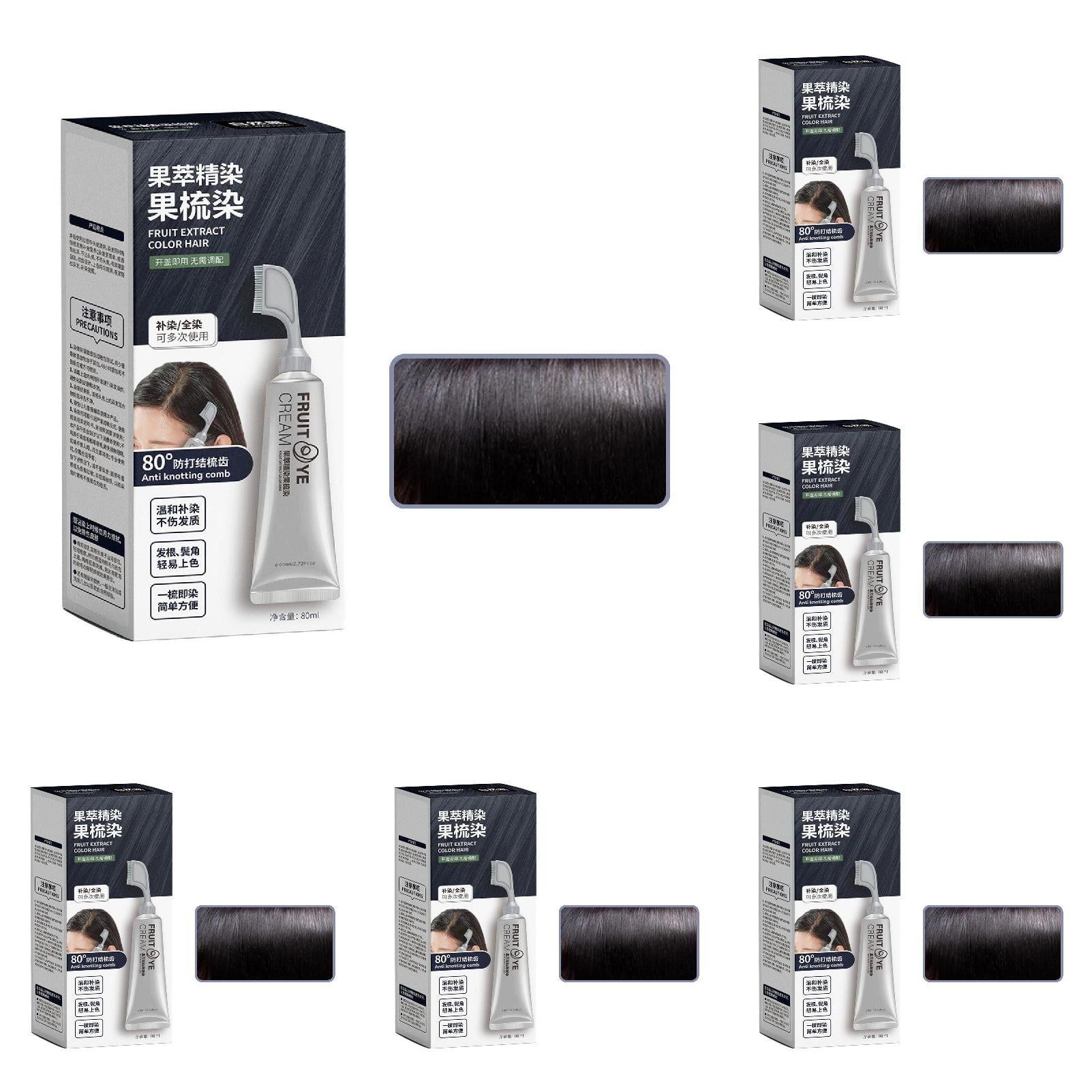 Fruit Hair Dyeing Comb Black Fruit Dyeing Natural Fruit Hair Dye Hair ...