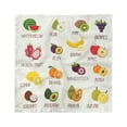 thumbnail image 1 of Fruit Head Scarf, Apple Orange Coconut, Head Wrap, 3 Sizes, by Ambesonne, 1 of 2