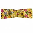 thumbnail image 1 of Fruit Headband, Various Tropical Fruits Kiwi Mango Papaya Coconut Juicy Tropical Summer Food, Elastic and Soft Women's Bandana for Sports and Everyday Use, Grey Red Coconut, by Ambesonne, 1 of 3