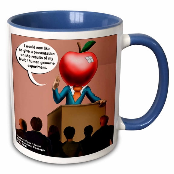 Fruit-Human Genome Experiment Gone Bad 15oz Two-Tone Blue Mug mug-1815-11