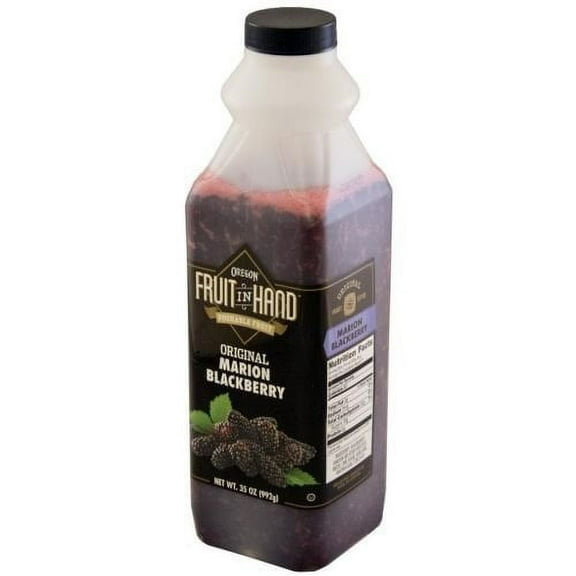Fruit In Hand Marion Blackberry Pourable Fruit Puree, 35 Ounce -- 6 per case.