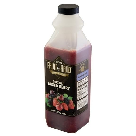 Fruit In Hand Mixed Berry Pourable Fruit Puree, 35 Ounce -- 6 per case.