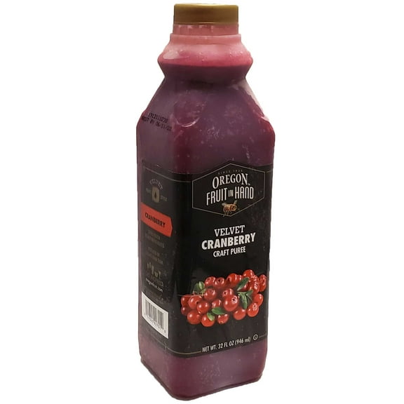 Fruit In Hand Velvet Cranberry Craft Puree, 32 Fluid Ounce -- 6 per case.