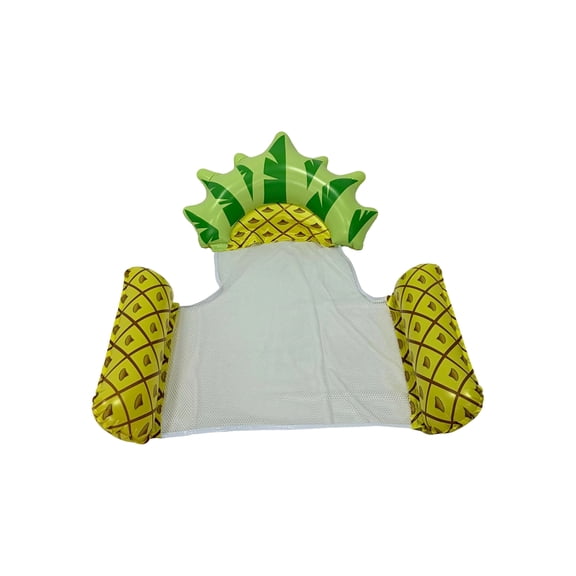 Fruit Inflatable Pool Hammock Float - Strawberry & Pineapple Summer Splash Water Lounger with Mesh Seat, Pool Hammock Chair for Adults, Floating Lounge Raft for Swimming Pool & Beach