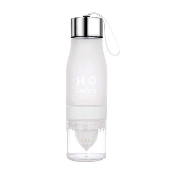 BESTOYARD Fruit Infuser Water Bottle White Glass Bottle Ergonomic Break Resistant High Temperature Resistant