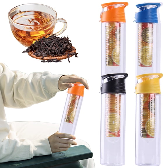 Fruit Infuser Water Bottle - 34oz - Leakproof With Full-Length Infusion Rod - Men Women's Ideal Fitness Gift Or For Gym, Camping