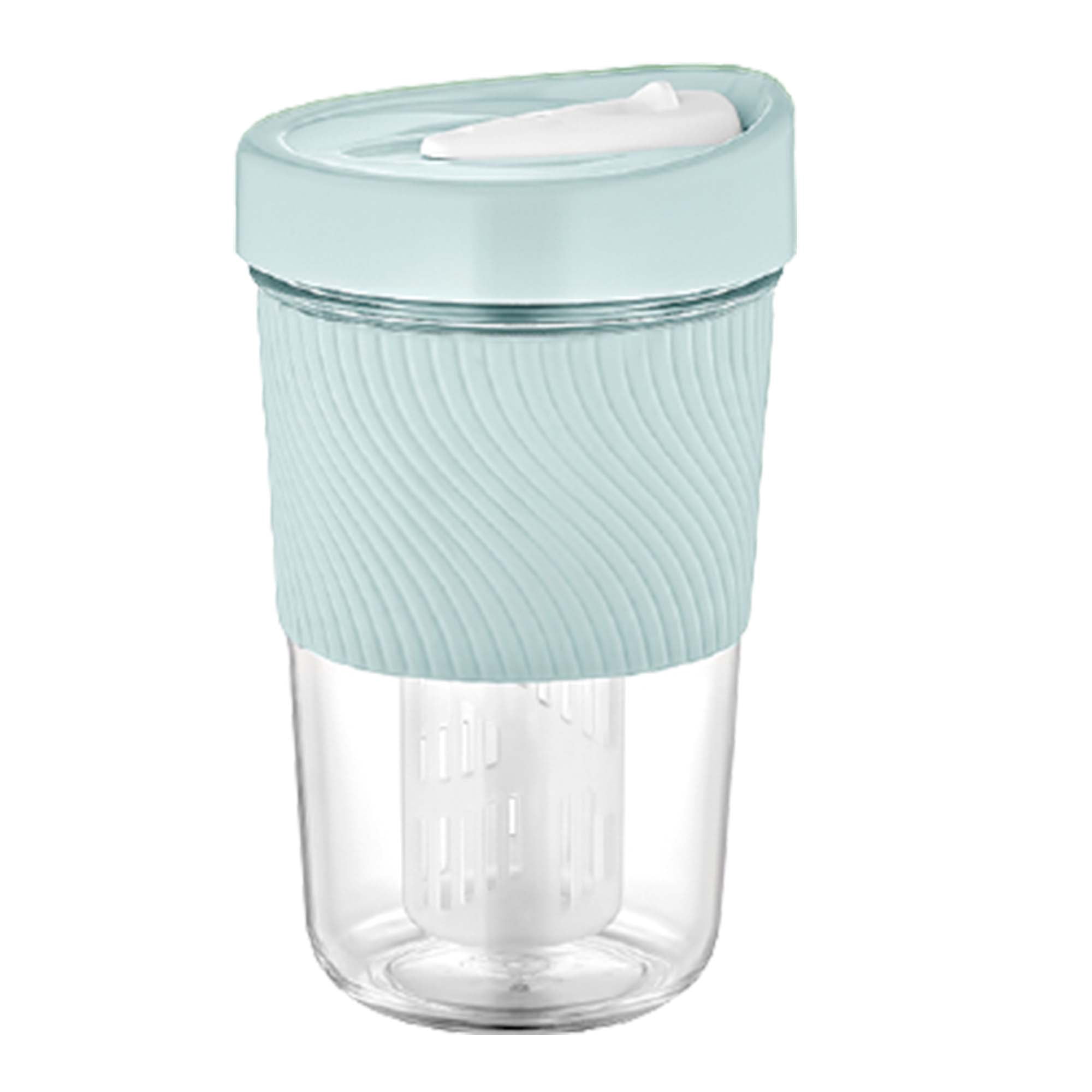 Healthy Kid Fruit Infuser Water Bottle - 10oz BPA-Free Tritan, Leak-Proof Straw, Includes Muddler & Recipes, Blue - View #4