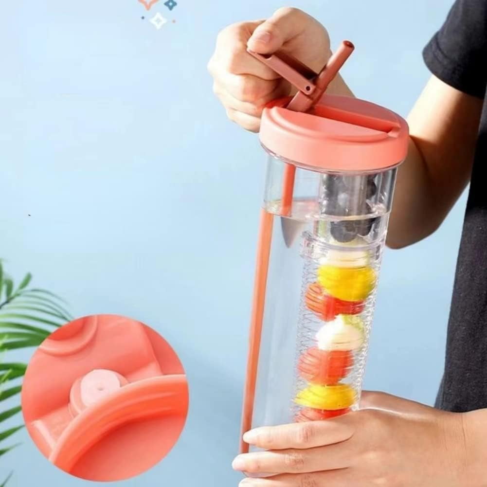 Fruit Infuser Water Bottle with Straw, Fruit Infuser Water Bottle with