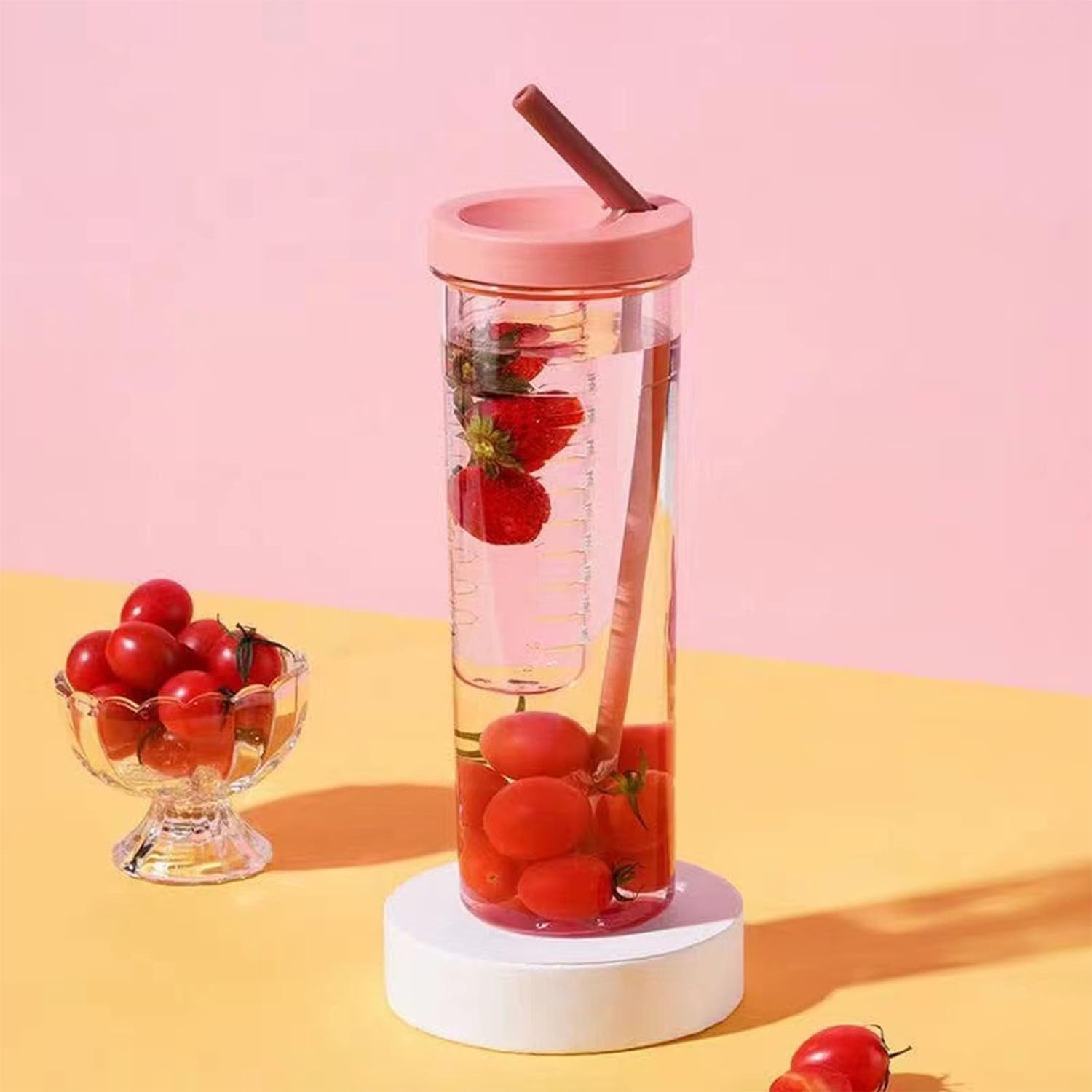 Fruit Infuser Water Bottle with Straw, Fruit Infuser Water Bottle with