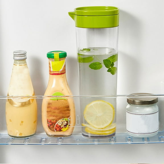 Fruit Infuser Water Pitcher | Hot & Cold Beverage Infusion | Lid | Heat Resistant AS+PP+Silica | 26.7x9.4x7.1cm | Iced Tea, Lemonade, Kitchen, Office | Easy Pour | BPA-Free | White Green | 1pc