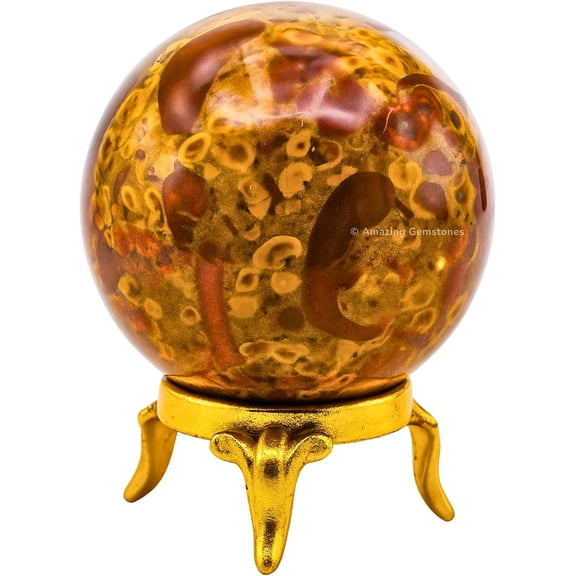 Fruit Jasper Crystal Ball Sphere 1.5" Inches