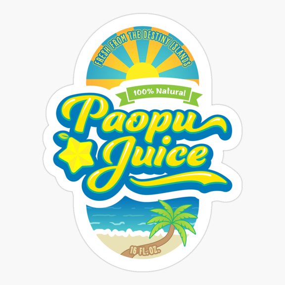 Fruit Juice Drink Inspired Art Simple Style Vinyl Sticker