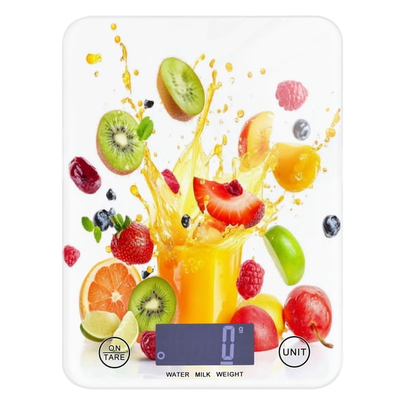 Fruit Juice Splash Food Scale Digital Kitchen Scale Waterproof Grams Ounces lbs for For Baking and Cooking