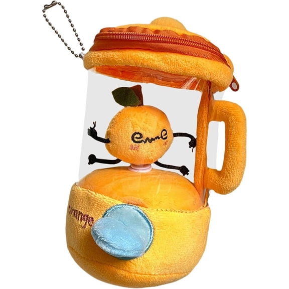 Fruit Juicer Plush Toy Soft Stuffed Fruit Doll, Adorable Plush Cartoon Doll with Interactive Rotatable Juicing Feature Suitable for Adults