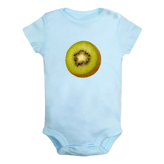 Fruit Kiwi Image Print Rompers For Babies, Newborn Baby Unisex Bodysuits, Infant Jumpsuits, Toddler 0-24 Months Kids One-Piece Oufits (Blue, 18-24 Months)