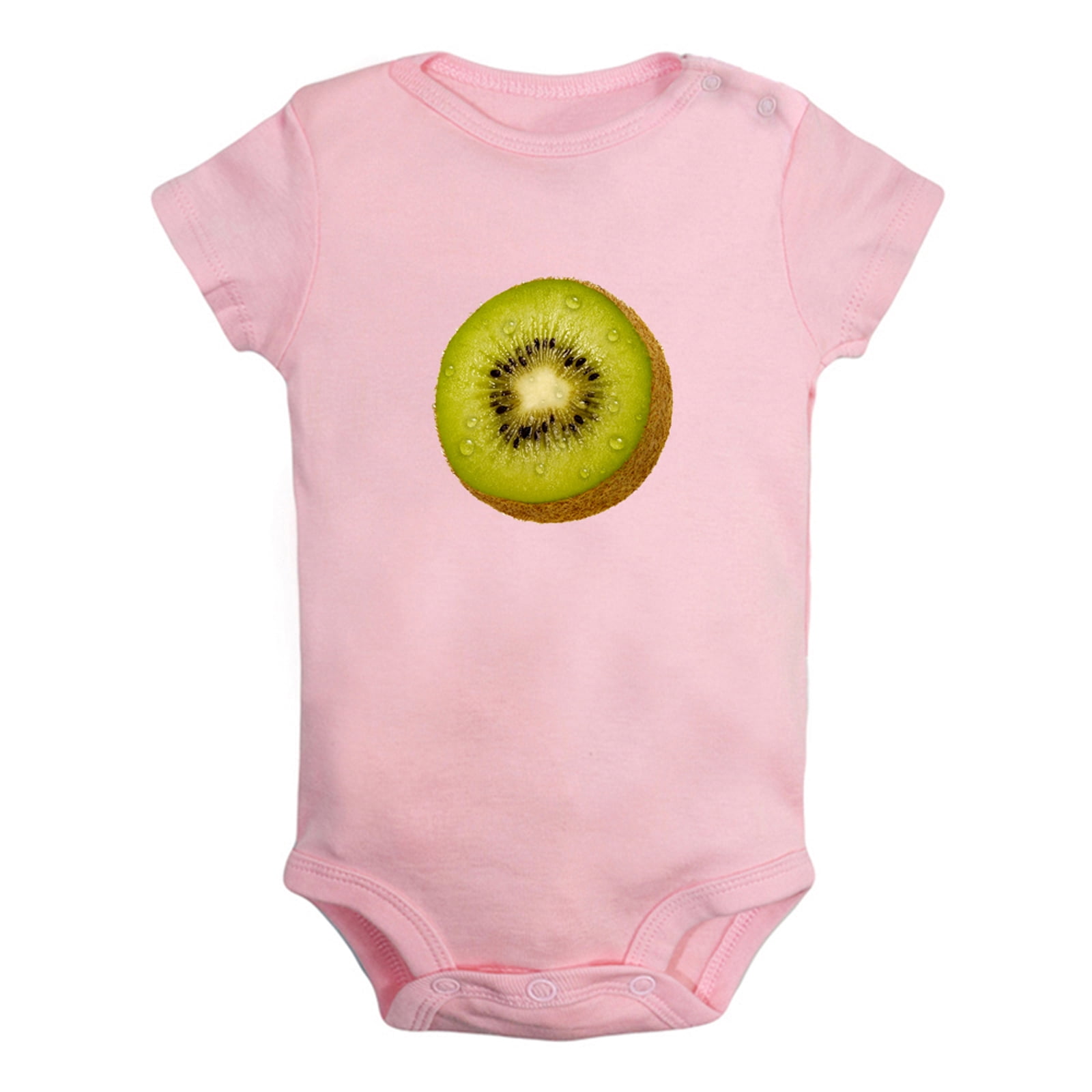 Fruit Kiwi Image Print Rompers For Babies, Newborn Baby Unisex
