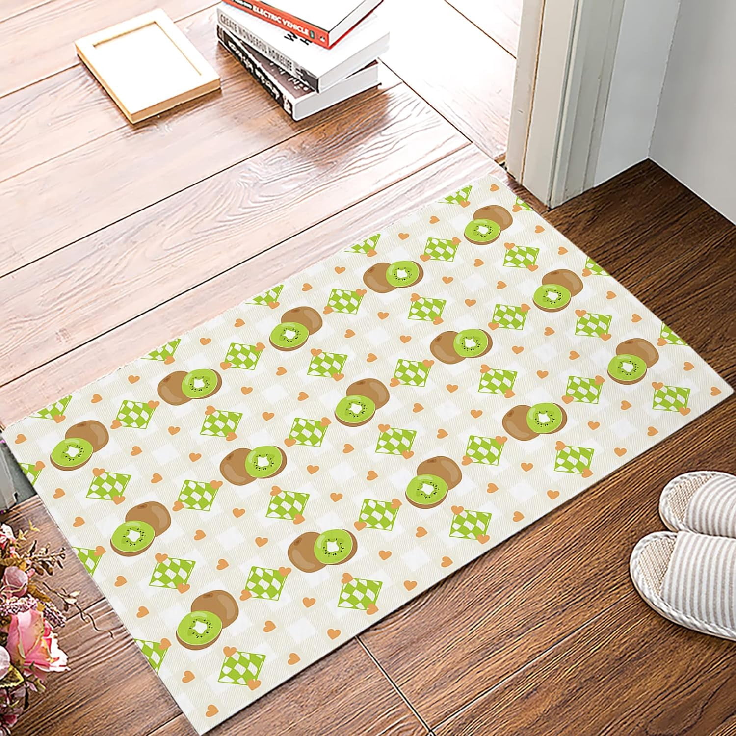 U-Shaped Toilet Rug With Bow Design - Pink Plush Bathroom Mat With Non-Slip Backing