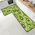 thumbnail image 1 of Fruit Kiwi Pattern Kitchen Mat Set of 2 Non-Slip Washable Kitchen Rugs Waterproof Comfort Standing Floor Mats for Kitchen Home Office Sink Laundry 17x29 Inch + 17x47 Inch, 1 of 6