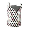 thumbnail image 1 of Fruit Laundry Bag, Pattern of Watermelon Slices, Hamper Basket with Handles Drawstring Closure for Laundromats, 13" x 19", Blush White Dark Grey, by Ambesonne, 1 of 4