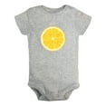 thumbnail image 1 of Fruit Lemon Image Print Rompers For Babies, Newborn Baby Unisex Bodysuits, Infant Jumpsuits, Toddler 0-24 Months Kids One-Piece Oufits (Gray, 6-12 Months), 1 of 4