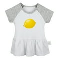 thumbnail image 1 of Fruit Lemon Pattern Dresses For Baby, Newborn Babies Skirts, Infant Princess Dress, 0-24M Kids Graphic Clothes (Gray Raglan Dresses, 12-18 Months), 1 of 4