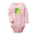 thumbnail image 1 of Fruit Lime Image Print Cute Rompers, Newborn Baby Unisex Bodysuits, Infant Jumpsuits, Toddler 0-12 Months Kids Long Sleeves Oufits (Pink, 6-12 Months), 1 of 4