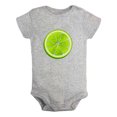 thumbnail image 1 of Fruit Lime Image Print Rompers For Babies, Newborn Baby Unisex Bodysuits, Infant Jumpsuits, Toddler 0-24 Months Kids One-Piece Oufits (Gray, 18-24 Months), 1 of 4