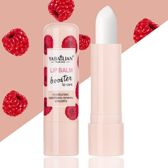 Fruit Lip Balm, Moisturizing Lip Oil, Hydrating Lip Care for Dry Cracked Lips, Spherical Massage Design, Non-Greasy Texture, Sweat-Proof, Easy To Remove Makeup, Portable Size