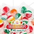 thumbnail image 1 of Fruit Lollipops | 1 Pound Bag, 40 Count | Flat Lollipops Individually Wrapped Hard Candy | Classic Suckers for Kids Parties, Celebrations, Goody Bags, 1 of 6