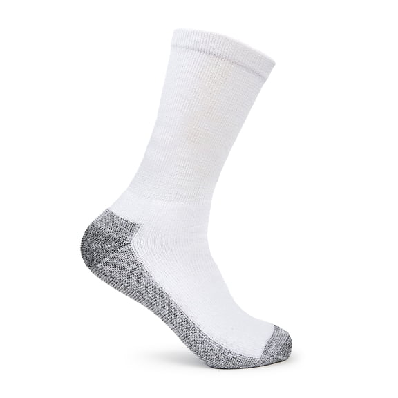 Fruit of the Loom Men's 10-Pack Heavy Duty / Work Gear Crew Socks: Black, BIG & TALL (Shoe Size: 12-14 / Sock Size: 13-15) (Responds to Body Temp, Fully Cushioned, Odor Control, Reinforced Heel & Toe)