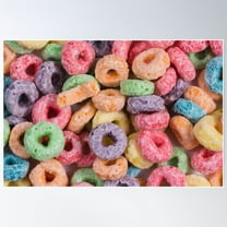 Fruit Loops Cereal Background Poster Wall Art, Modern Wall Decor For Living Room Bedroom, 24x36 UNFRAMED