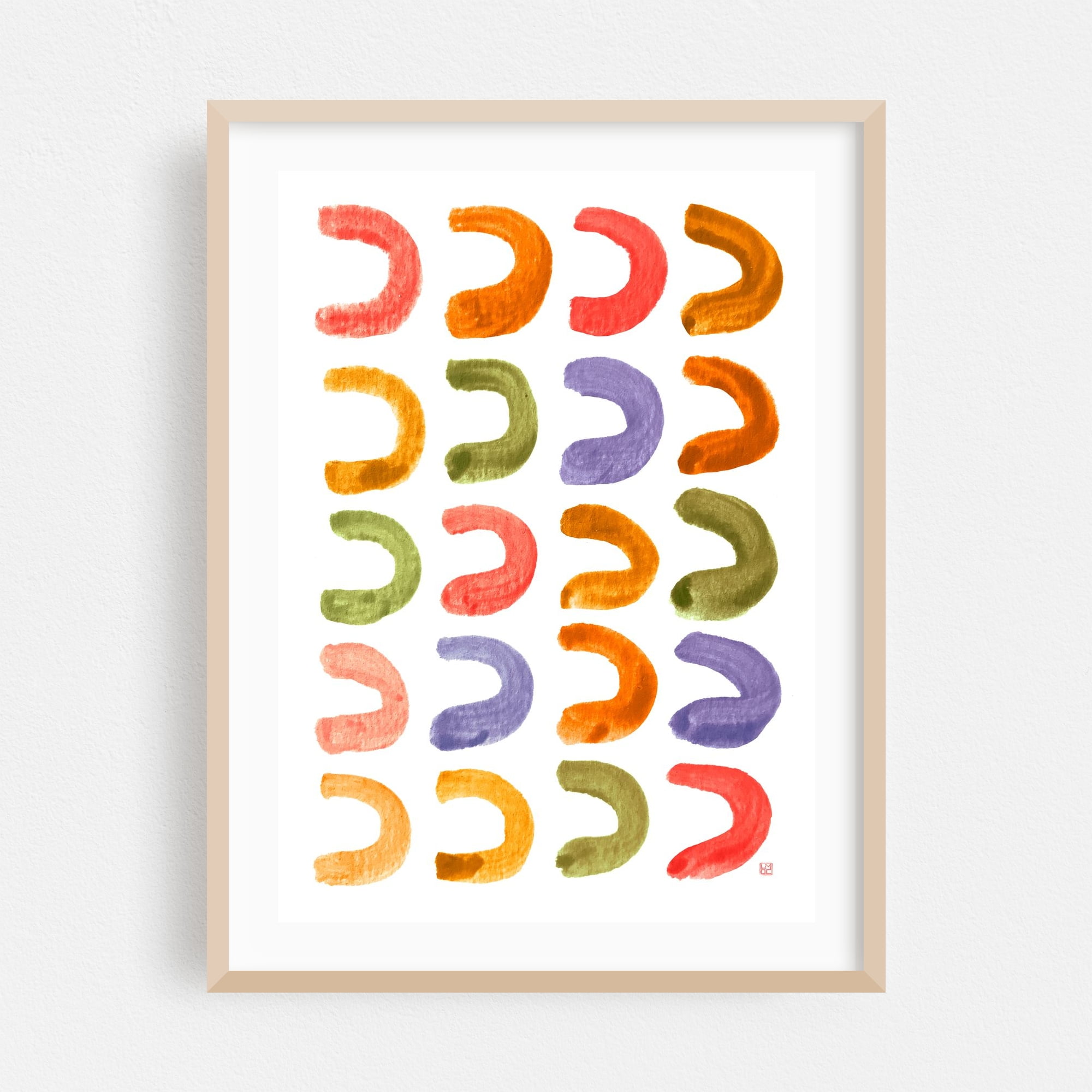 Fruit Loops - Painting Abstract Modern Art Pattern Geometric Minimalist ...