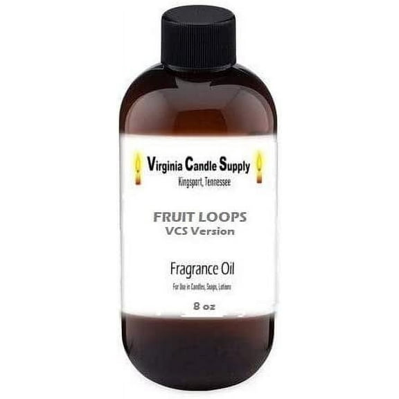 Fruit Loops Type Fragrance Oil 8 oz Bottle for Candle Making, Soap Making, Tart Making, Room Sprays, Lotions, Car Fresheners, Slime, Bath Bombs, Warmers
