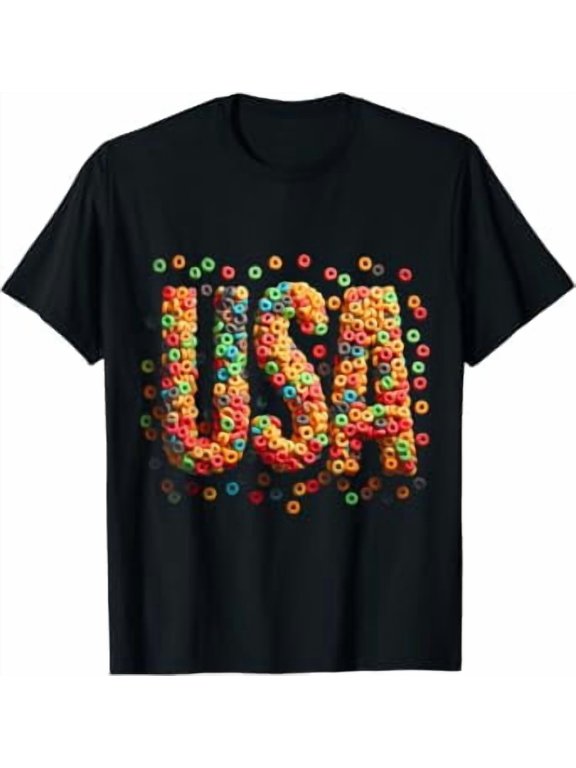 Fruit Loops USA Cereal Trendy Design For Celebration Events T-Shirt, Size S-5XL