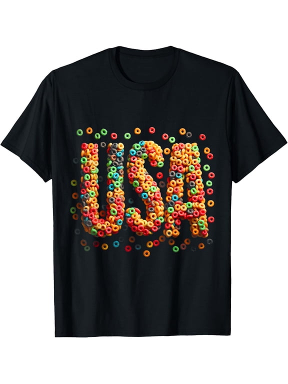 Fruit Loops Usa Cereal T Shirt Size S-5XL