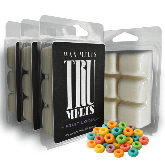 Fruit Loops Wax Melt 4 Pack | 4 Highly Scented 2.6 oz Bars | TruMelts Premium Soy Wax Melts