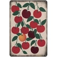 Fruit Lovely Cherry food Novelty Retro Metal Tin Sign, Funny Wall Decor