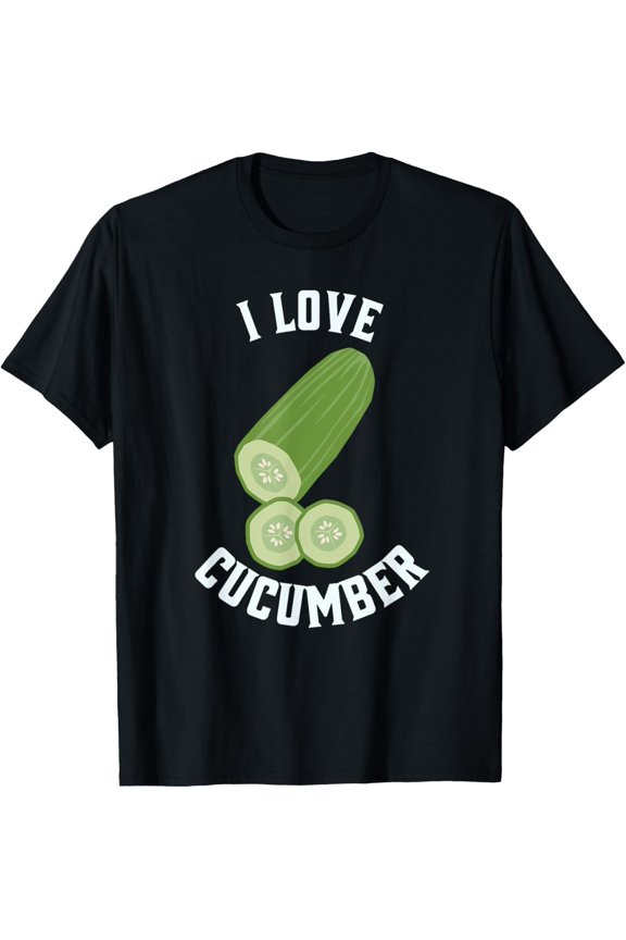 Fruit Lover, Cucumber Lover, I Love Cucumber T-ShirtPure cotton short-sleeved shirts for both men and women