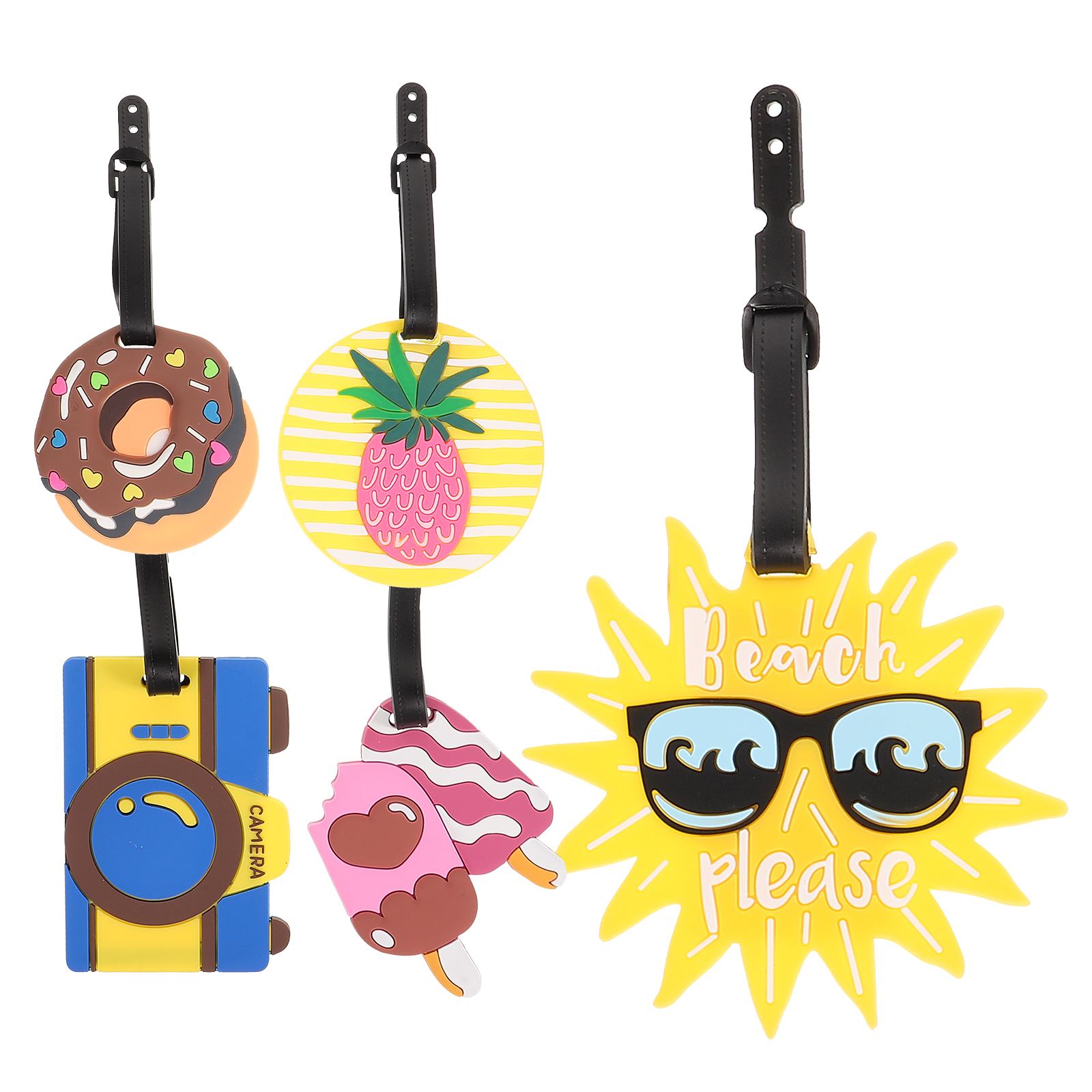 Fruit Luggage Tag Checked Baggage Tags Soft Rubber Friends for