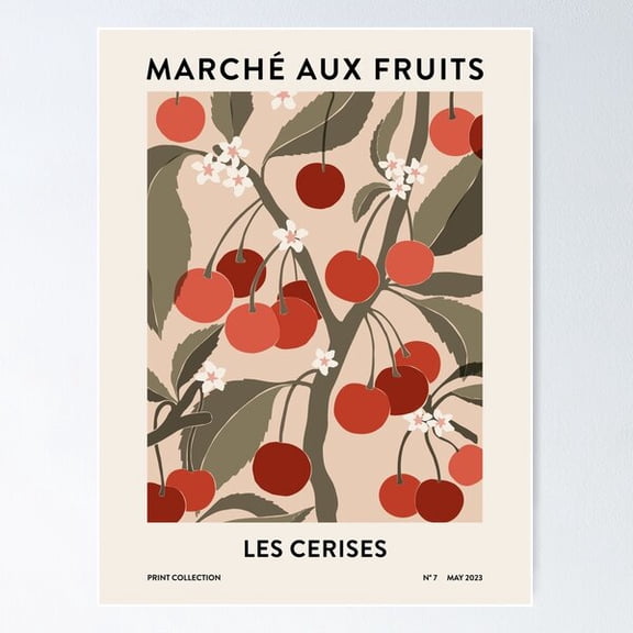 Fruit Market Cherries Poster, Poster Only