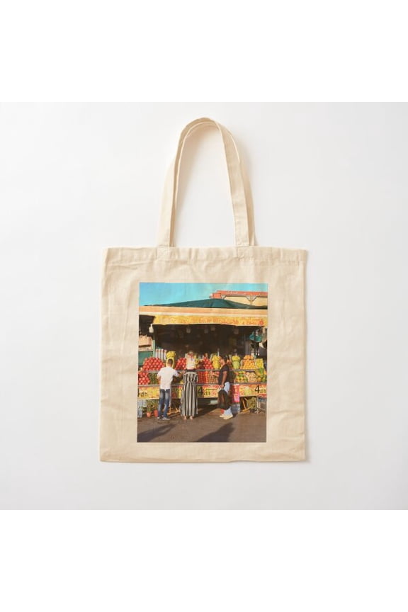 Fruit Market In Marrakech Canvas Tote Bags, Reusable Shopping Bag