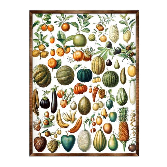 Fruit Montessori Wooden Poster | Kids Educational Poster | Homeschool I Classroom Decor | Aesthetic - 310224